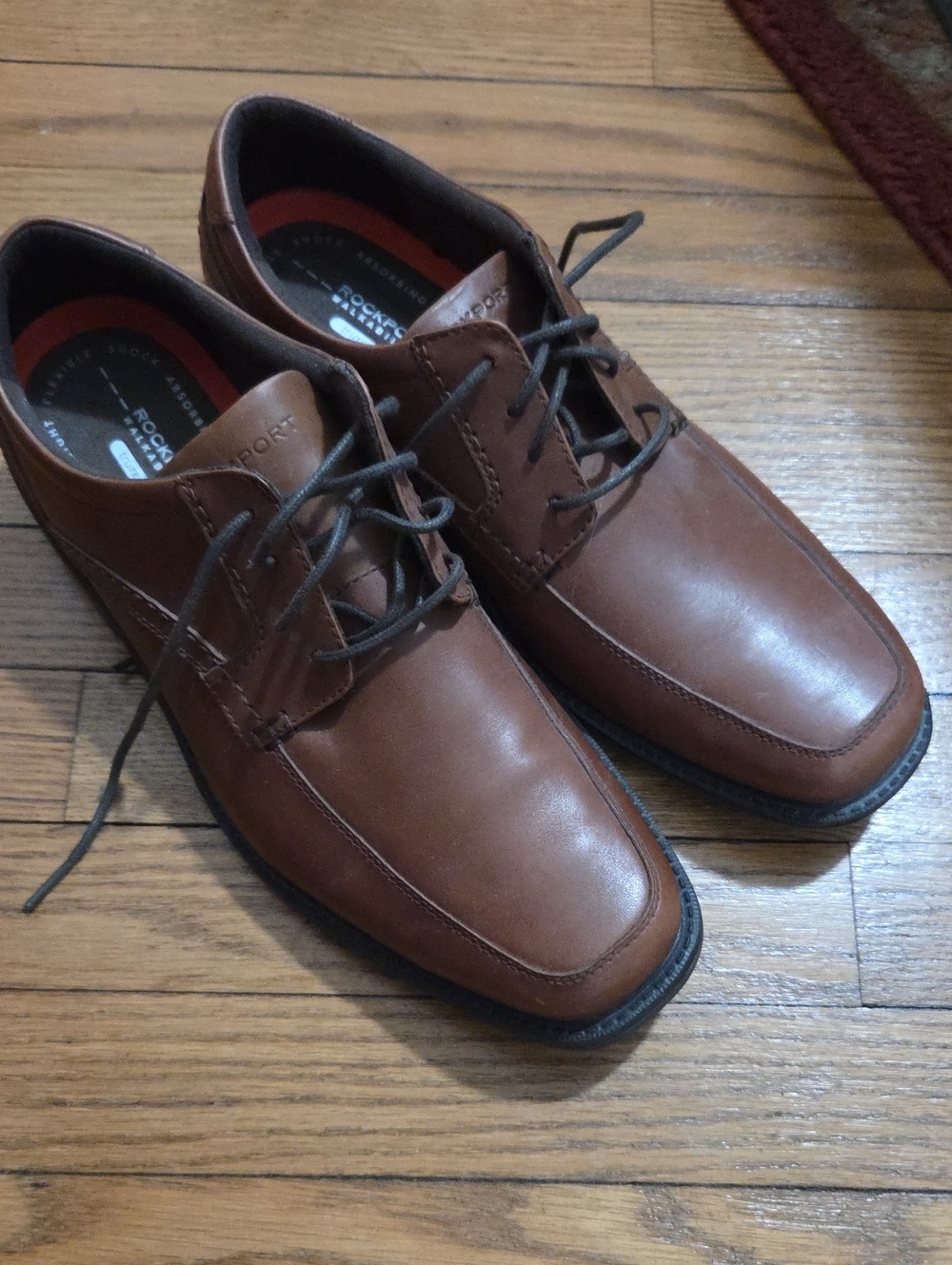 Rockport Men's Brown Leather Derby Lace-Ups